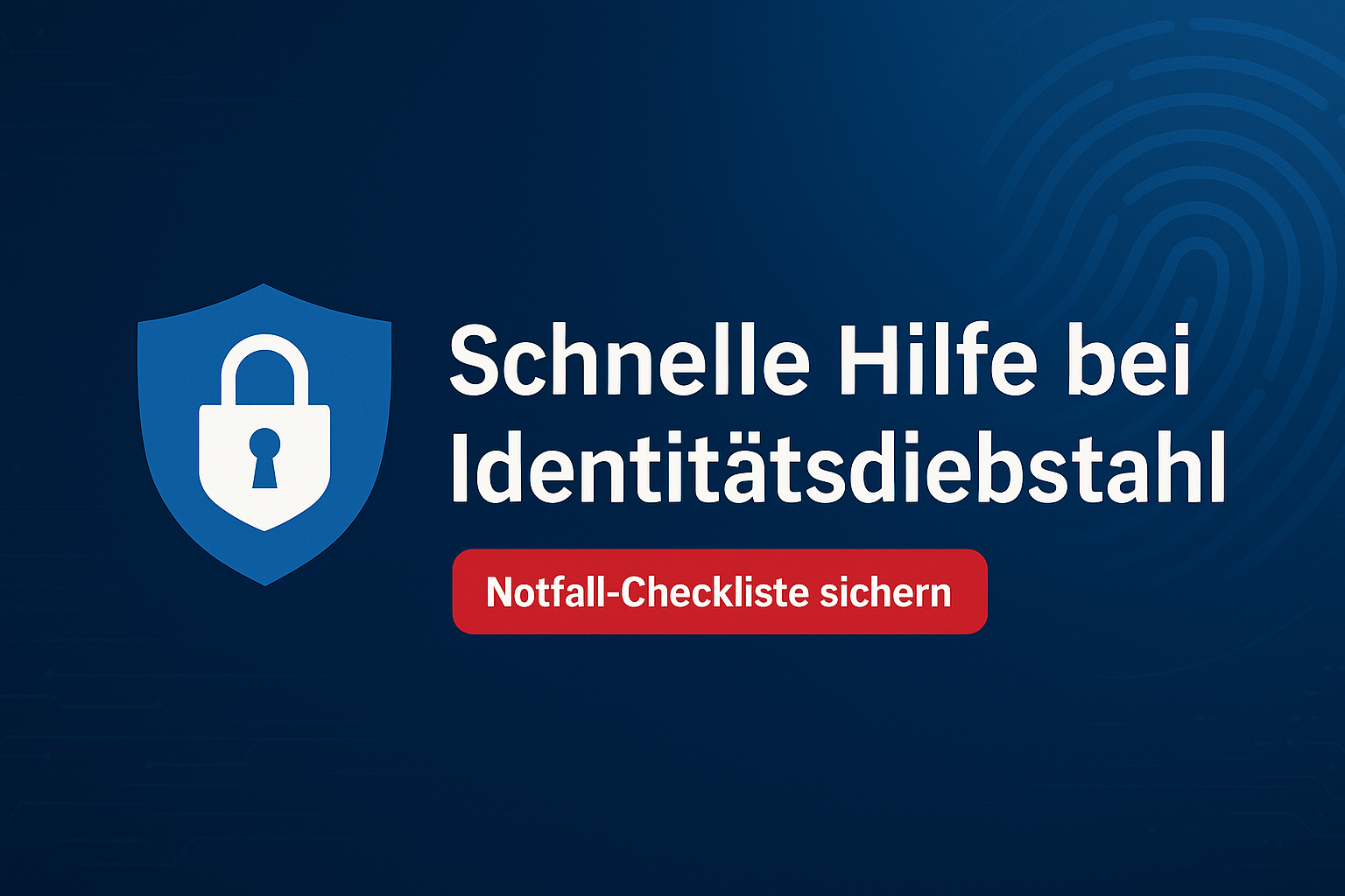 Identitätsdiebstahl Soforthilfe – Ein umfassendes Paket zur sofortigen Unterstützung bei Identitätsdiebstahl, um I
