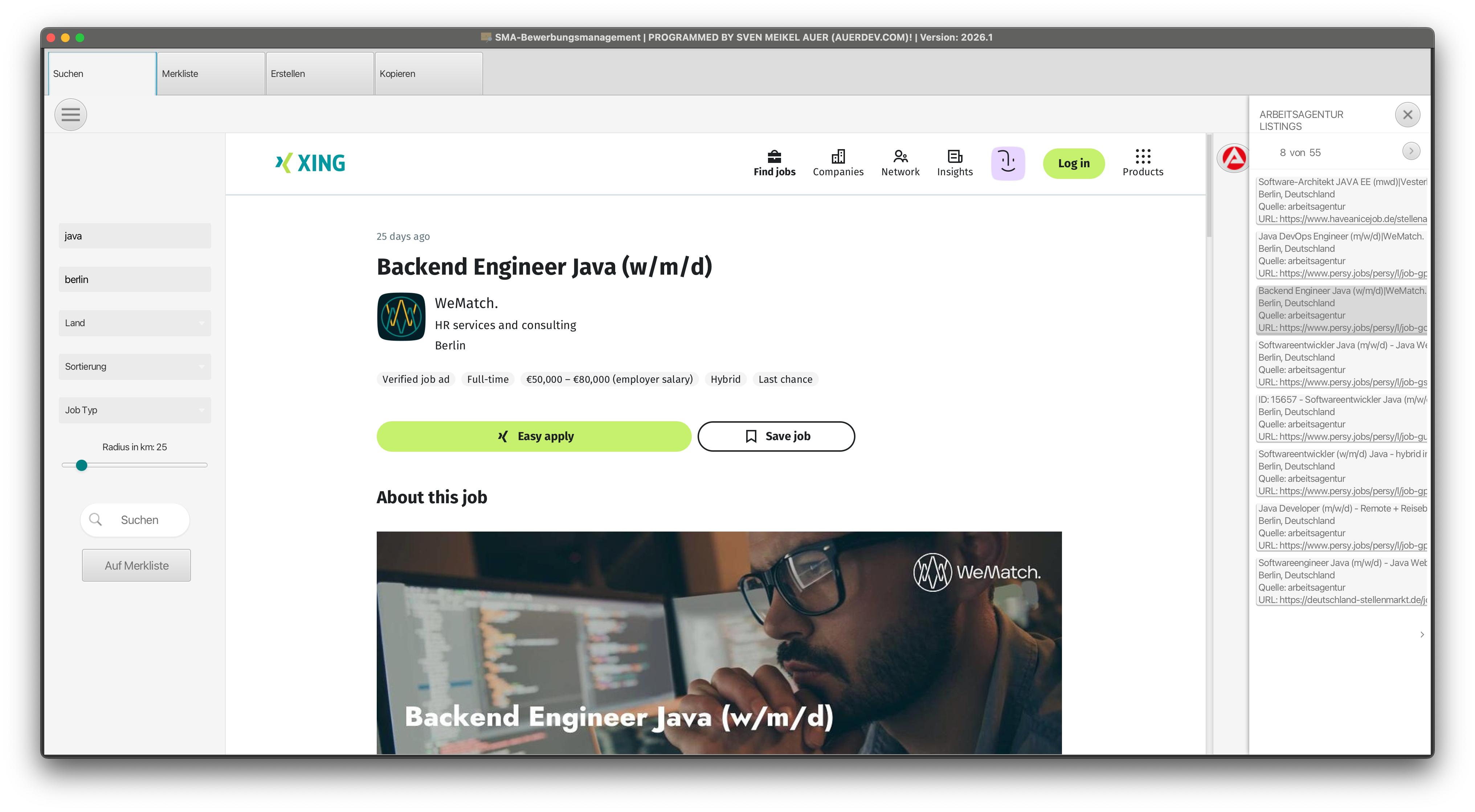 Bewerbungssoftware für Windows, macOS und Linux – Eine umfassende Software zur Erstellung und Verwaltung von Bewerbungen a...